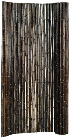 Uitgaan Vergemakkelijken menigte Bamboescherm op rol 180x180cm zwart (920517) TEBI