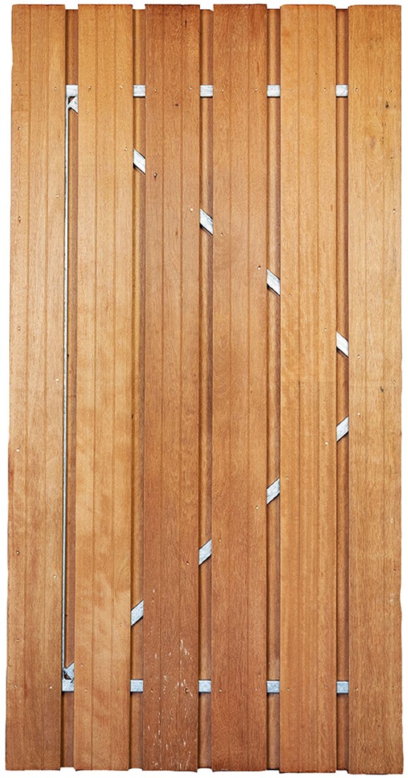 Relatie verdrietig Detector Gardenlux hardhouten deur met verstelbaar stalen frame 195x100cm TEBI